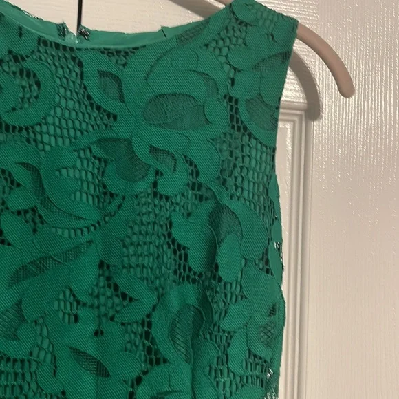 NWOT Eva Mendes for New York & Co lace overlay sleeveless green dress size 4 - Picture 7 of 14